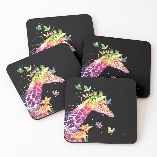 Item preview, Watercolor Giraffe  / Jungle / Wild Giraffe / Giraffe / Boho Giraffe / Sticker / Dark designed and sold by AnnaWander.