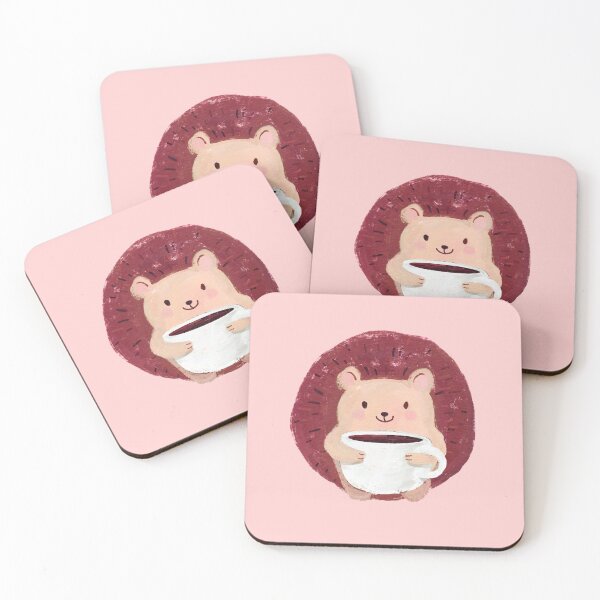 Item preview, Hedgehog with Coffee designed and sold by KadyIllustrates.