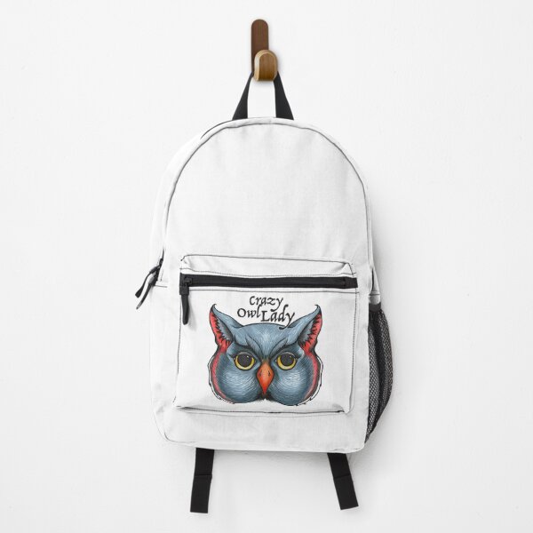 Item preview, Retro Owl Face - Crazy Owl Lady designed and sold by The White Bat.