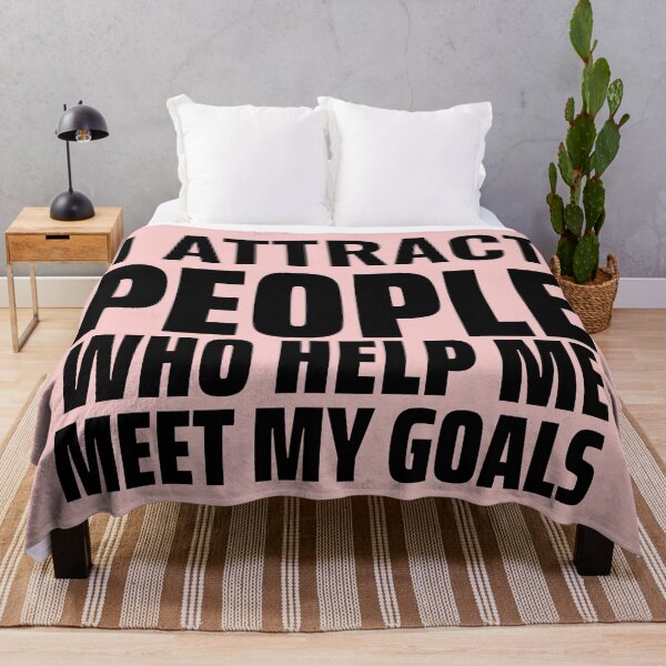 Item preview, I attract people who help me meet my goals Positive Affirmation Design  designed and sold by PositiveStudio.