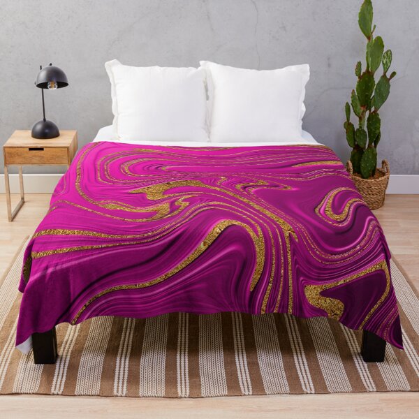 Item preview, Abstract Pink Shape With Glitter Gold designed and sold by antarte99.