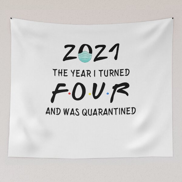 Item preview, 2021 I Turned 4 and was Quarantined Birthday 2021 baby designed and sold by AnimaLovers.