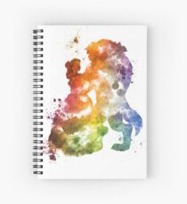 Beauty & The Beast Watercolour Design Spiral Notebook
