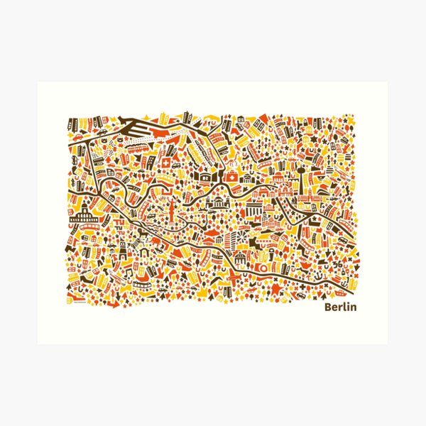 Berlin City Map Art Print