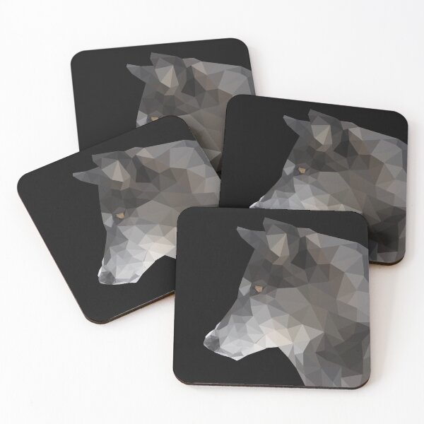 Item preview, Low Poly Wolf Head Polygonal Animal Art designed and sold by WillPowerApp.