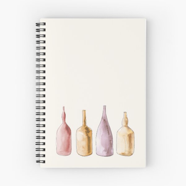 Item preview, Four watercolor bottles illustration. Warm tones. designed and sold by PandaAvenue.