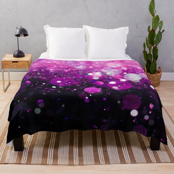 Item preview, Abstract magenta shiny lights on black background I designed and sold by fowons.