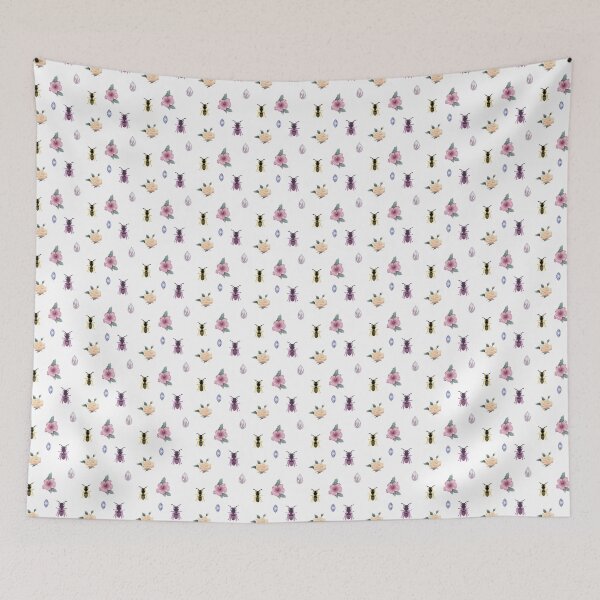 Item preview, Pattern Flowers and bees designed and sold by Natz-.