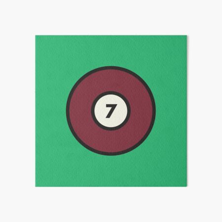 Burgundy #7 Pool Ball Art Board Print