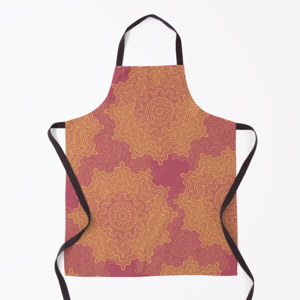 Item preview, Farrow Ball Lake Red and Dutch Orange Aztec Mandala Design 2 designed and sold by AuraTherapeia.