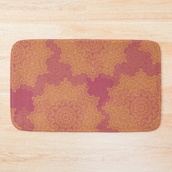 Item preview, Farrow Ball Lake Red and Dutch Orange Aztec Mandala Design 2 designed and sold by AuraTherapeia.