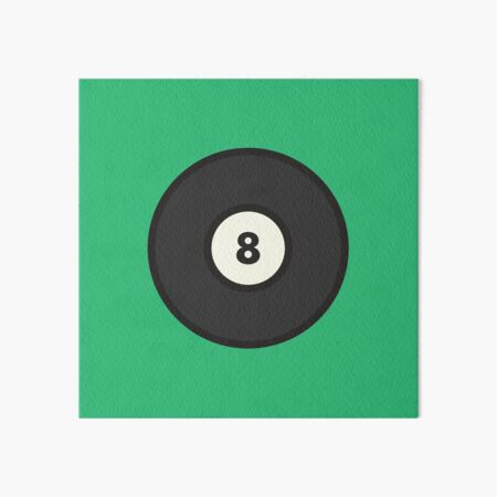 Black Eight Ball #8 Pool Art Board Print