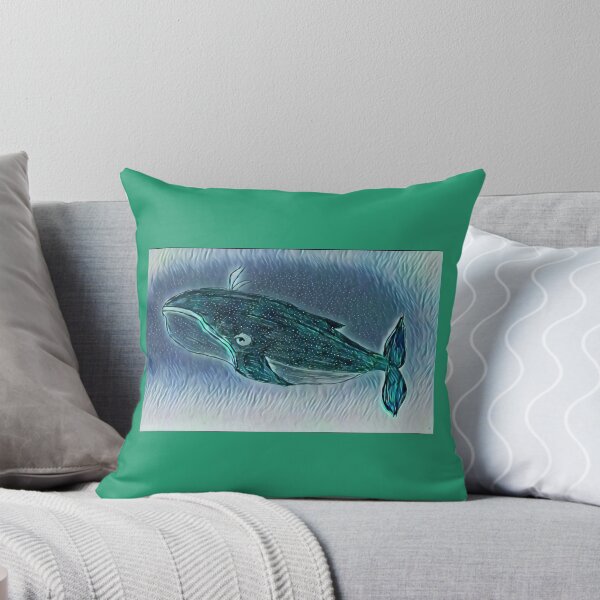 Item preview, Blue-green artistic whale designed and sold by Pelikancrazy.