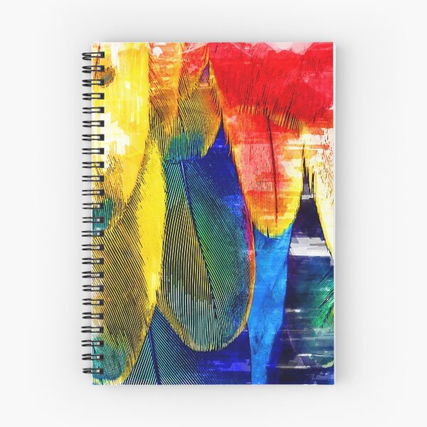 Aperçu de l'œuvre Gros plan motif abstrait de plumes d'oiseaux chromatiques. Pour les amateurs de plumes et d'oiseaux. créée et vendue par ColortrixArt.