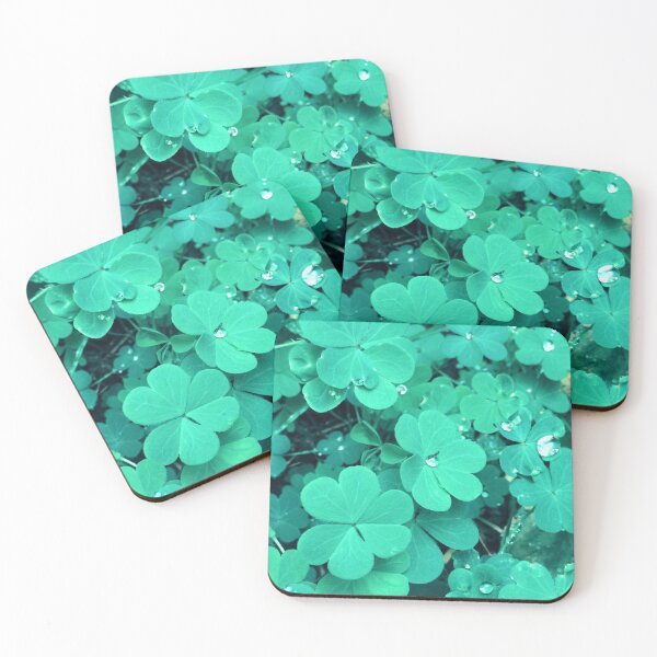 Item preview, Teal Shamrock Leaves designed and sold by hearthearts.