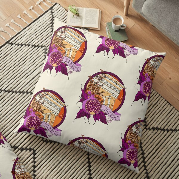Sapphic pride Floor Pillow