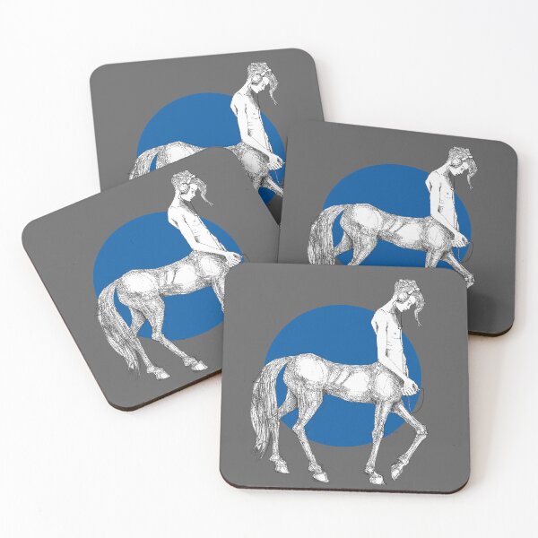 Item preview, Young centaur with headphones and mp3 player, blue designed and sold by Francesco Carli.