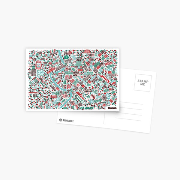 Rome City Map Postcard