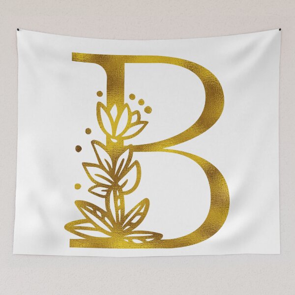 Item preview, Gold Floral Monogram B designed and sold by Amy Olsen.