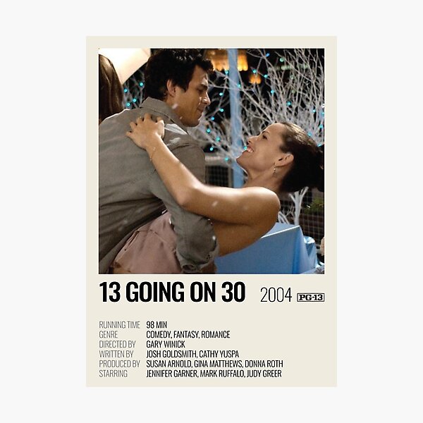 Item preview, 13 Going On 30 (2004) movie poster designed and sold by sistertea.