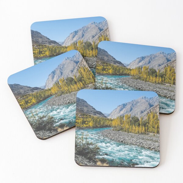 Item preview, Autumn Scene Blue Turquoise Gilgit River designed and sold by paradiskt.