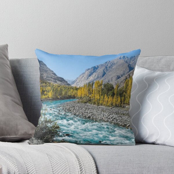 Item preview, Autumn Scene Blue Turquoise Gilgit River designed and sold by paradiskt.