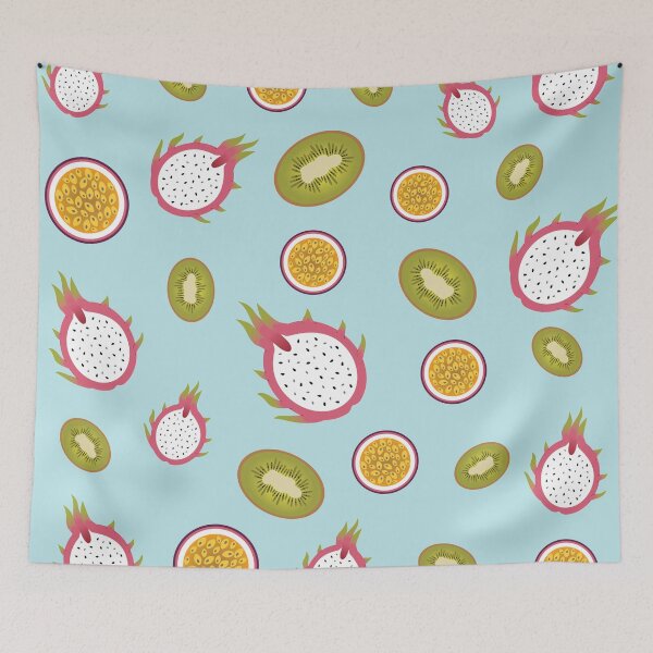 Item preview, Dragon Fruit Passionfruit Kiwi Tropical Pattern designed and sold by jfieldsierra.