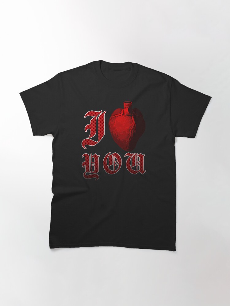 Alternate view of I Love You - Grunge Human Heart Classic T-Shirt