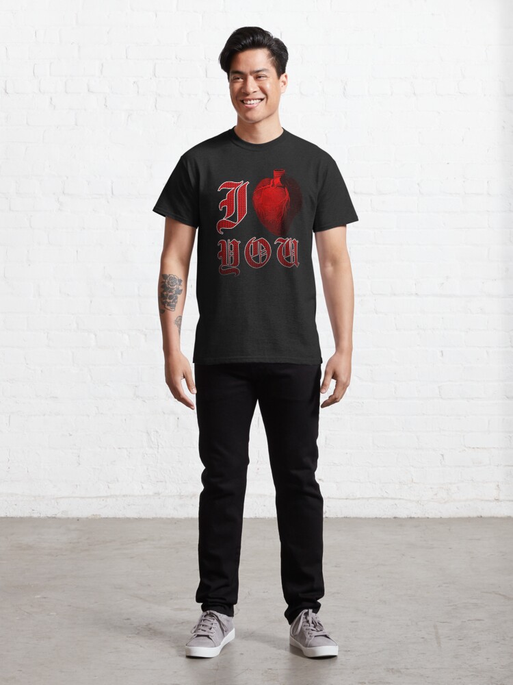 Alternate view of I Love You - Grunge Human Heart Classic T-Shirt