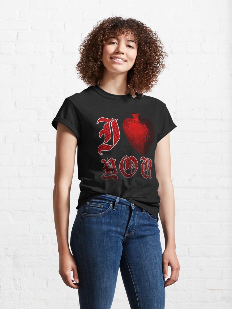 Alternate view of I Love You - Grunge Human Heart Classic T-Shirt