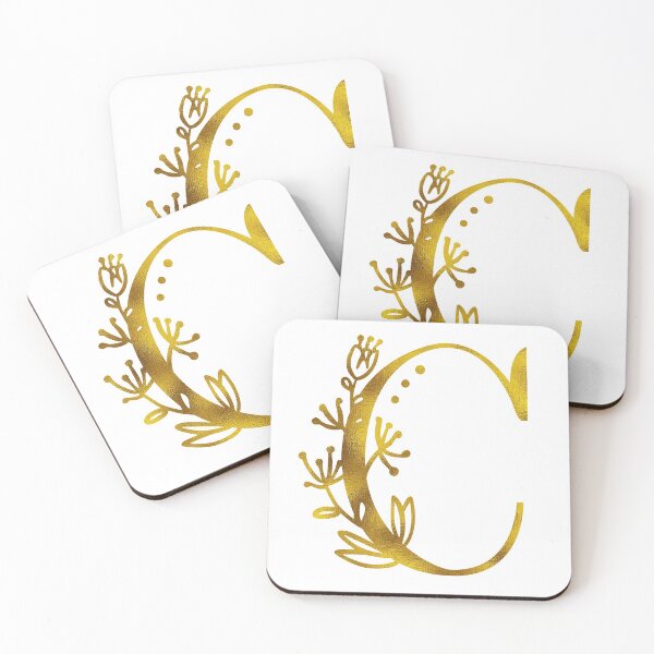 Item preview, Gold Floral Monogram C designed and sold by Amy Olsen.