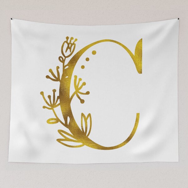 Item preview, Gold Floral Monogram C designed and sold by Amy Olsen.