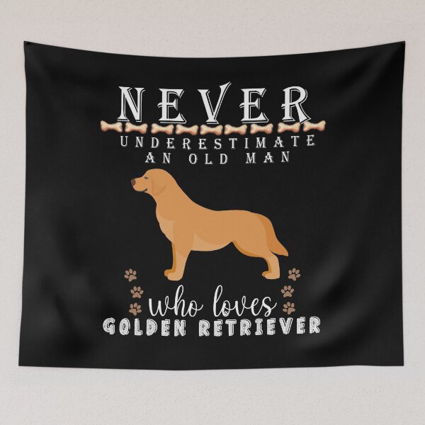 Item preview,  Never underestimate an old man who loves Golden Retriever designed and sold by . JustBeUnique ..