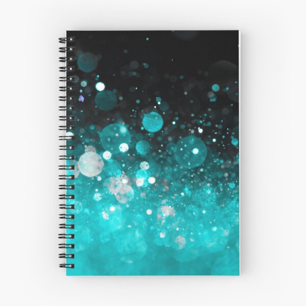 Item preview, Abstract aqua shiny lights on black background I designed and sold by fowons.