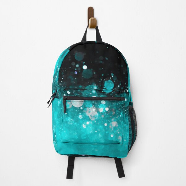 Item preview, Abstract aqua shiny lights on black background I designed and sold by fowons.