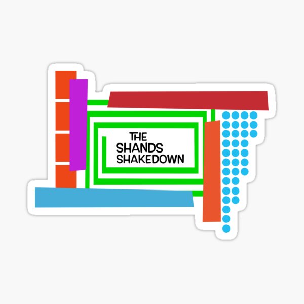 The Shands Shakedown Retro Style Sticker