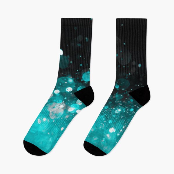 Item preview, Abstract aqua shiny lights on black background I designed and sold by fowons.
