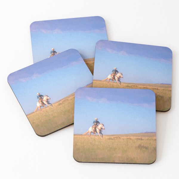 Item preview, Cowboy under blue montana sky  designed and sold by BerryvineImage.
