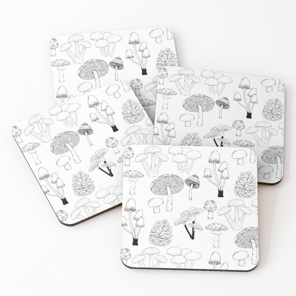Item preview, Black and White Mushrooms designed and sold by delloran1.