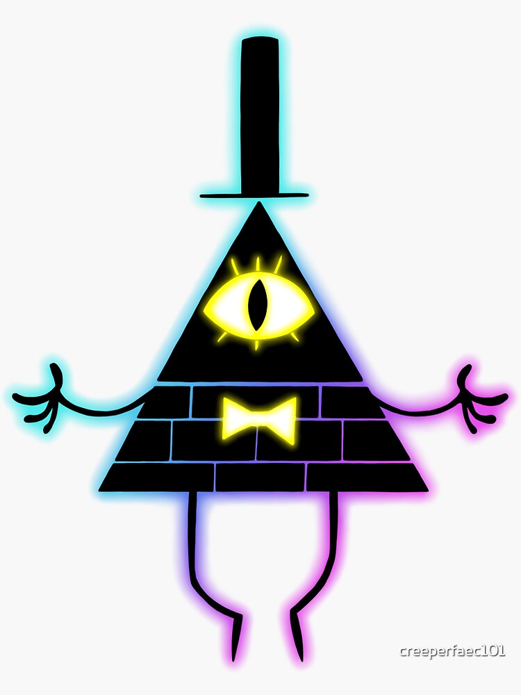 bill-cipher-physical-sticker-by-creeperfaec101-redbubble