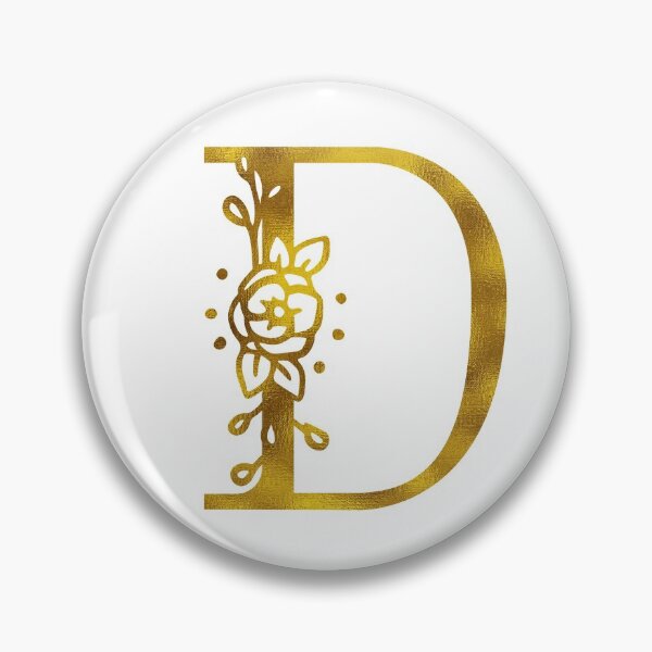 Item preview, Gold Floral Monogram D designed and sold by Amy Olsen.