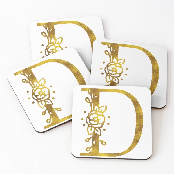 Item preview, Gold Floral Monogram D designed and sold by Amy Olsen.