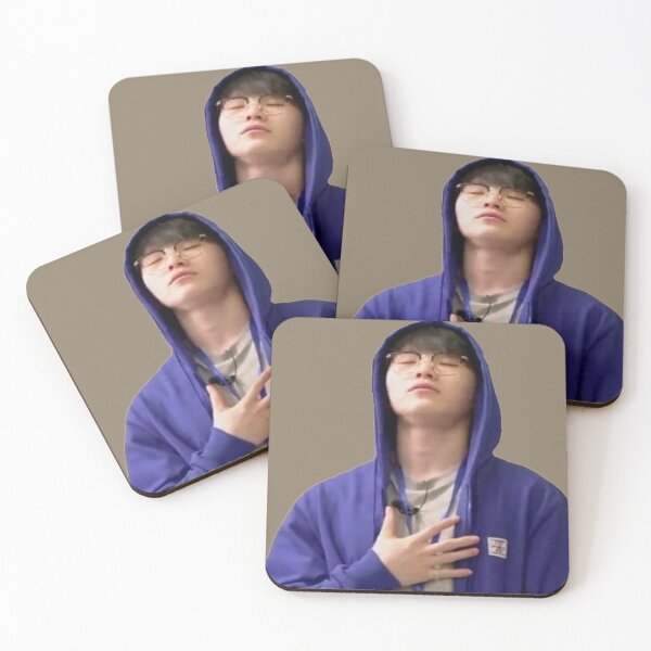 Item preview, Woozi Relaxed Meme designed and sold by kpopdays.