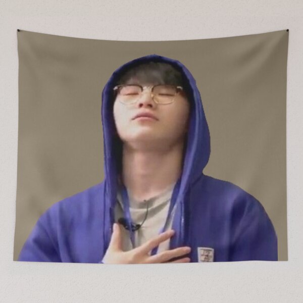 Item preview, Woozi Relaxed Meme designed and sold by kpopdays.