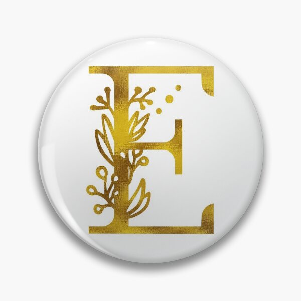 Item preview, Gold Floral Monogram E designed and sold by Amy Olsen.