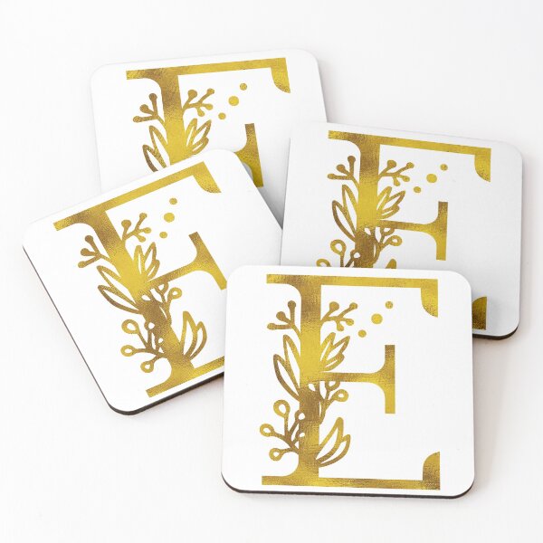 Item preview, Gold Floral Monogram E designed and sold by Amy Olsen.