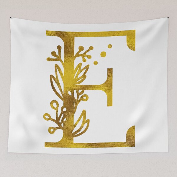 Item preview, Gold Floral Monogram E designed and sold by Amy Olsen.