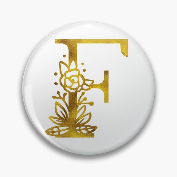 Item preview, Gold Floral Monogram F designed and sold by Amy Olsen.