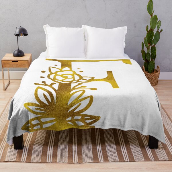 Item preview, Gold Floral Monogram F designed and sold by Amy Olsen.