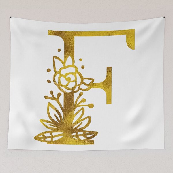 Item preview, Gold Floral Monogram F designed and sold by Amy Olsen.